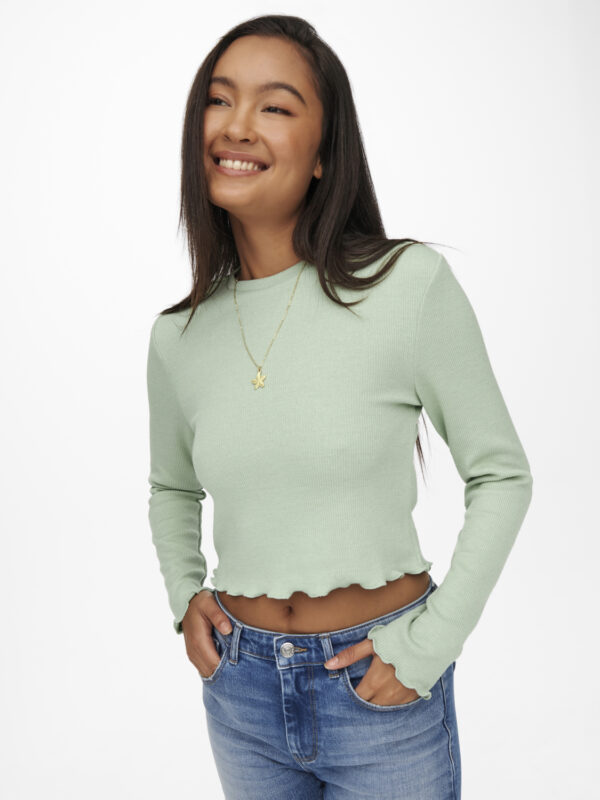 ONLY KITTY RIBBED CROP TOP - Image 3