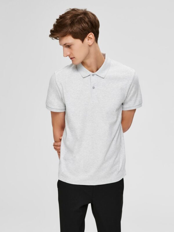 SELECTED COTTON JERSEY SLUB POLO