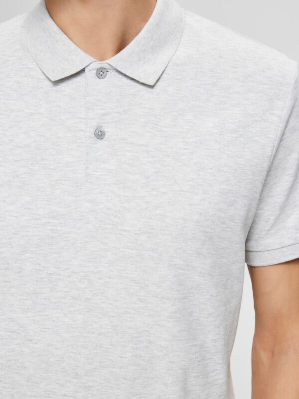 SELECTED COTTON JERSEY SLUB POLO - Image 2