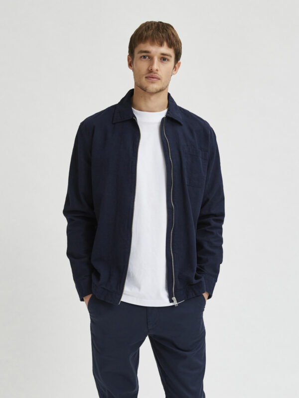 SELECTED ZIP UP OVERSHIRT