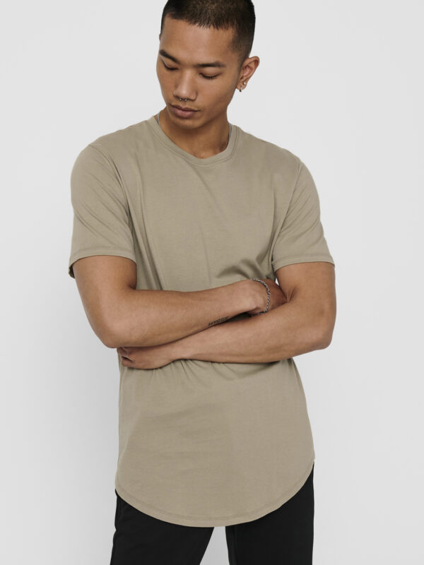 ONLY&SONS MATT LIFE LONG LINE TEE