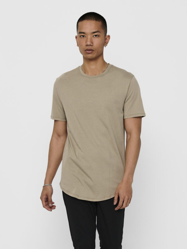 ONLY&SONS MATT LIFE LONG LINE TEE - Image 2