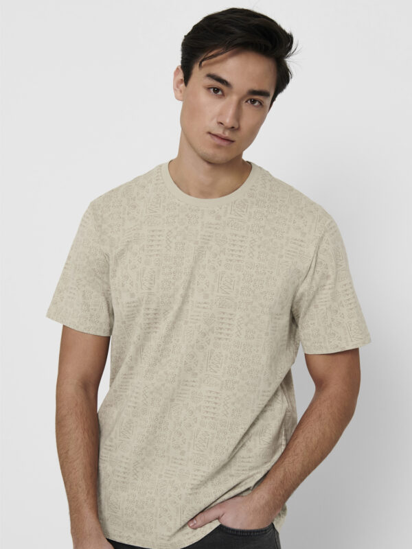 ONLY&SONS AZTEC PRINT TEE - Image 2