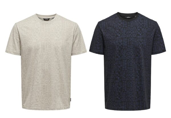 ONLY&SONS AZTEC PRINT TEE