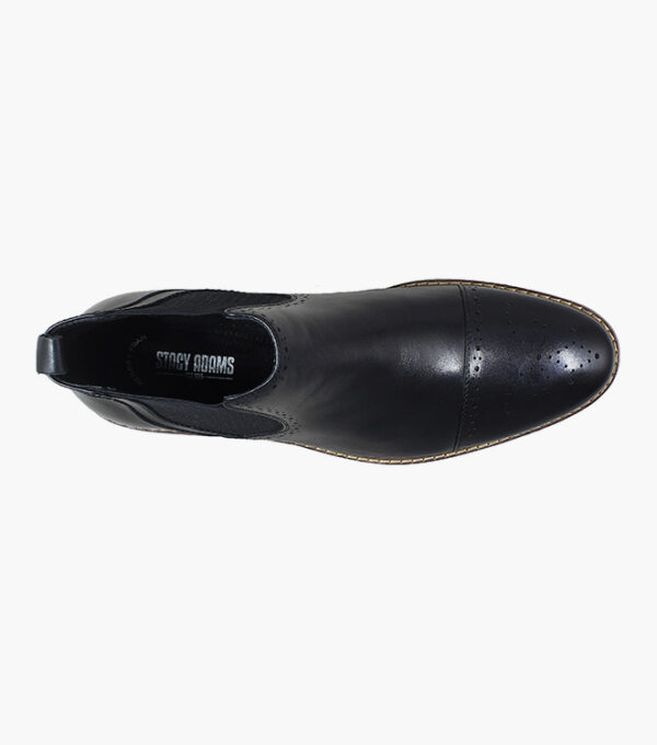 STACY ADAMS MEDALLION TOE CHELSEA BOOT - Image 4