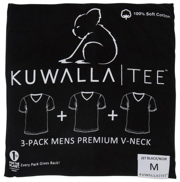 KUWALLA TEE V-NECK 3 PACK BLACK - Image 3