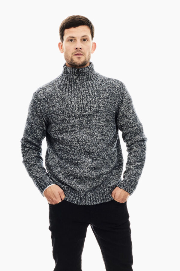 GARCIA KNIT QUARTER ZIP MOCK NECK
